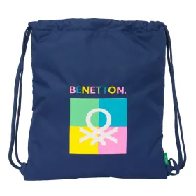 Kuprinė su virvutėmis Benetton Cool Tamsiai mėlyna 35 x 40 x 1 cm